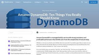 Amazon DynamoDB: ten things you really should know