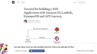 Tutorial for building a Web Application with Amazon S3, Lambda ...