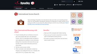 DynaSky eCard international access, overseas roaming