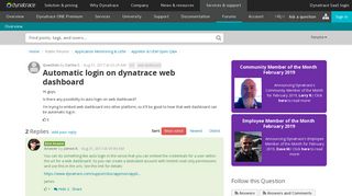 Automatic login on dynatrace web dashboard | Dynatrace Answers