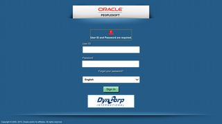 My Page - Oracle PeopleSoft Sign-in