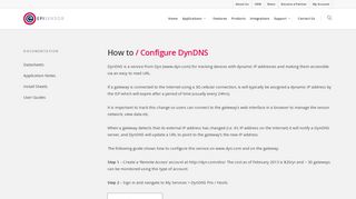 How to / Configure DynDNS - EpiSensor.com