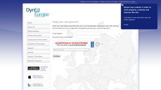 Forgot your web password - DynEd Europe: The smart way to English