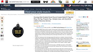 Amazon.com : Dynotag Web/Location Enabled QR Code Smart Round ...