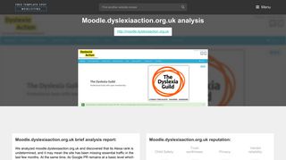 Moodle Dyslexia Action. Dyslexia Action Moodle - FreeTemplateSpot