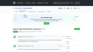 Can't log into Dyson account · Issue #18 · CharlesBlonde ... - GitHub