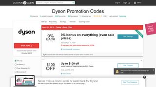 Dyson Coupons - 2019 Top Coupon Code: $20 Off - Coupon Cabin