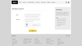 Log in to your account | Dyson.co.uk