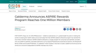 Galderma Announces ASPIRE Rewards Program Reaches One ...