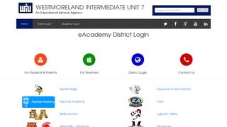 eAcademy District Login - Westmoreland IU