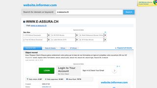 e-assura.ch at WI. Object moved - Website Informer