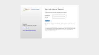 Sign in to Internet Banking