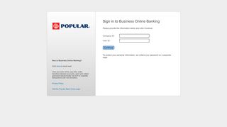 Sign in to Business Online Banking