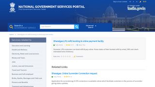 Bharatgas:LPG refill booking & online payment facility | National ...