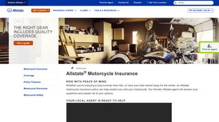 Motorcycle Insurance - Bike Insurance | Allstate