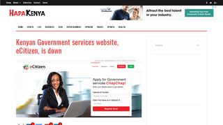 Kenyan Government services website, eCitizen, is down - HapaKenya