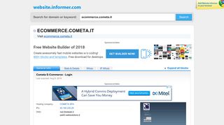 ecommerce.cometa.it at WI. Cometa E-Commerce - Login