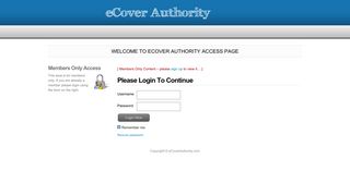 sign up - eCover Authority