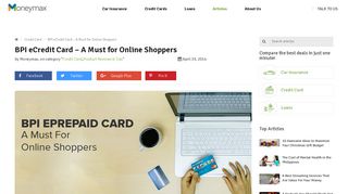 BPI eCredit Card - A Must for Online Shoppers - MoneyMax.ph | We ...