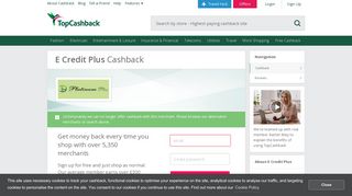 E Credit Plus Discounts, Codes, Sales & Cashback - TopCashback