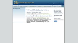 e-Course Login | Global Dynamics, Inc.