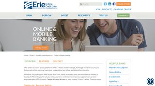 Online Banking Center - Erie Federal Credit Union