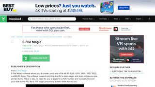 E-File Magic - Free download and software reviews - CNET Download ...