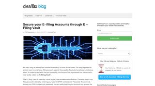 E-Filing Vault - Secure your Income Tax E- filing Accounts