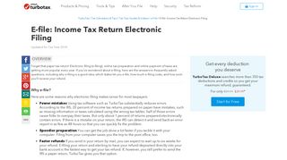 E-file: Income Tax Return Electronic Filing - TurboTax Tax Tips & Videos