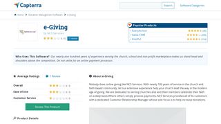 e-Giving Reviews and Pricing - 2019 - Capterra