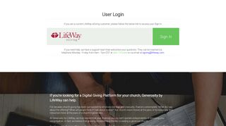 LifeWay eGiving: Sign In - Existing Users