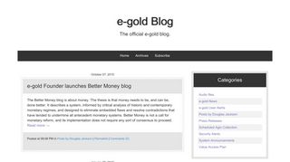 e-gold Blog