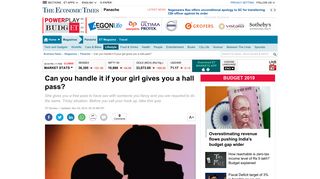 Can you handle it if your girl gives you a hall pass? - The Economic ...