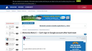 Motorola Moto E — Can't sign in Google account after hard reset ...