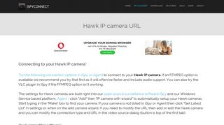 Connect to Hawk IP cameras