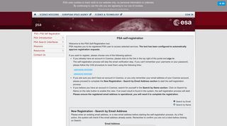 PSA Self Registration - Cosmos