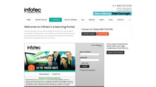 E-Learning Portal Login | Infotec