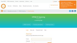 E-learning login - Hfma