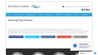 Nursing and Care Homes Suite | Blue Stream Academy