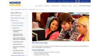 Monroe College | MyMonroe Help
