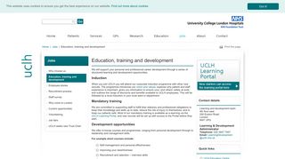 Education, training and development - UCLH