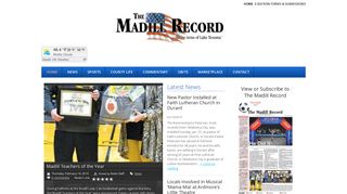 Madill Record: Home Page