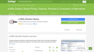 e-MDs Solution Series Pricing, Features, Reviews & Comparison of ...