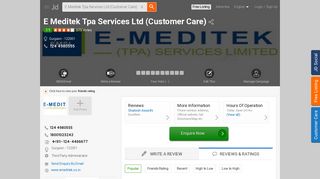 E Meditek Tpa Services Ltd (Customer Care) - Third Party ... - Justdial