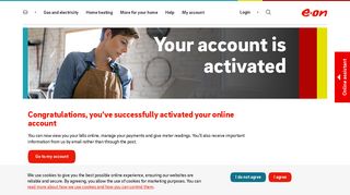 Welcome to E.ON online | Activate your account - E.ON
