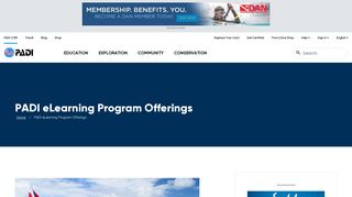 PADI eLearning Program Offerings | PADI