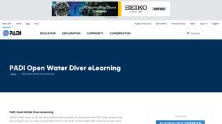 PADI Open Water Diver eLearning | PADI