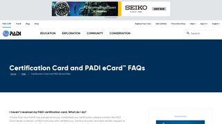 Certification Card and PADI eCARD™ FAQs | PADI