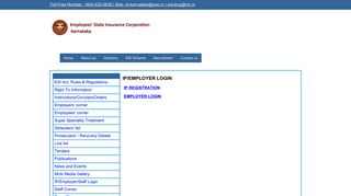 IP/Employer/Staff Login - ESIC Karnataka