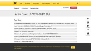 FAQ Geschäftskunden - E-POSTBUSINESS BOX | Deutsche Post | E ...